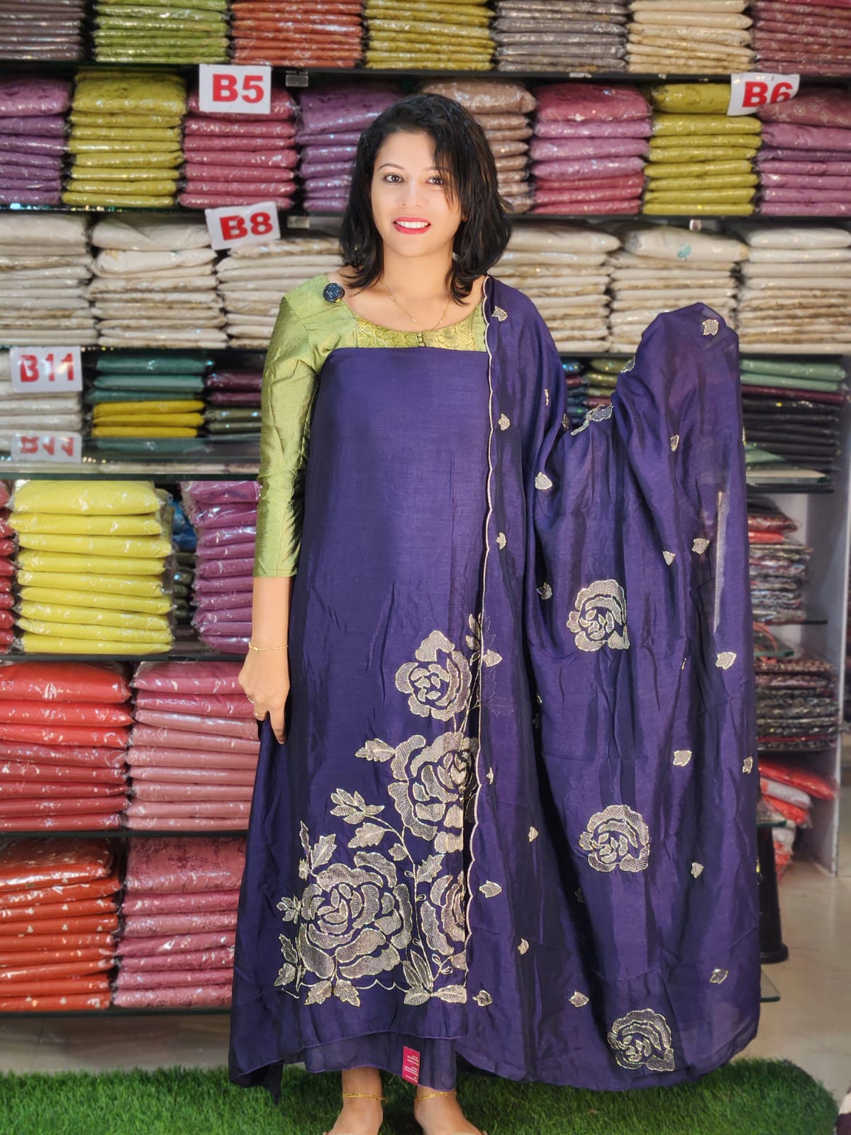 PARTYWEAR SPECIAL SEMI SILK SALWAR SUITS @899/- N2818