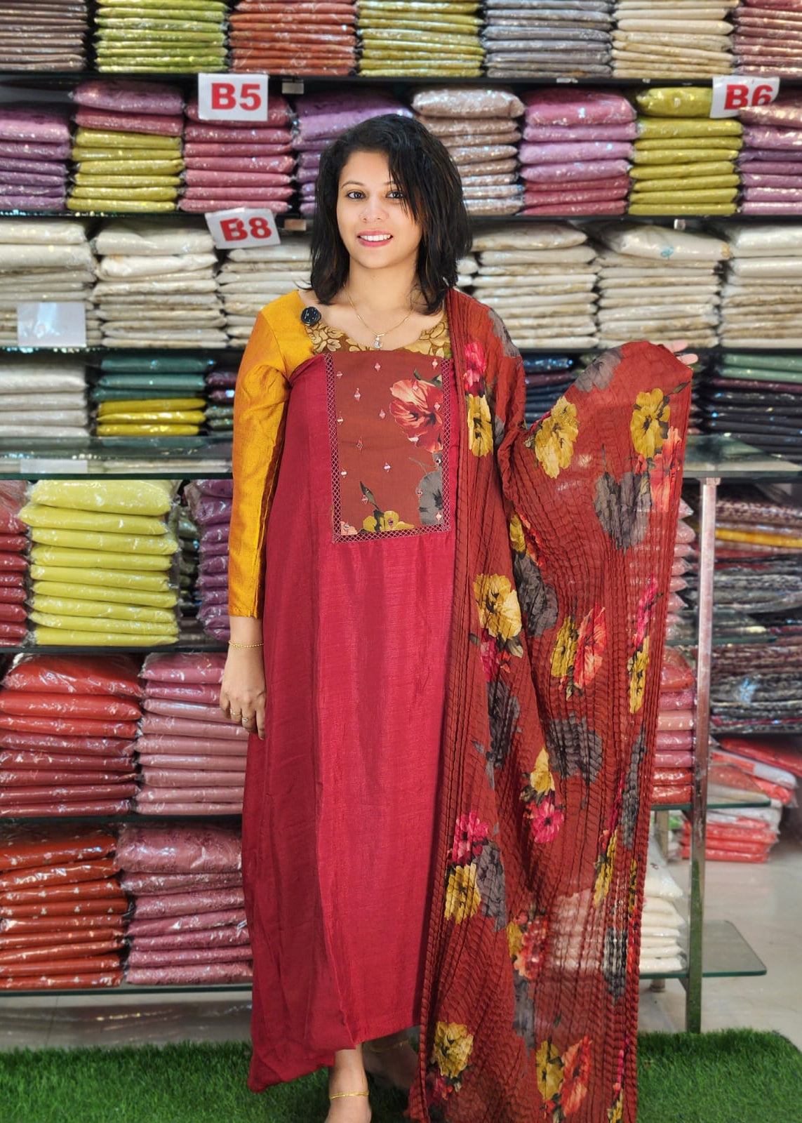 BUDGETED SEMI SILK SLWAR SUITS @840/- N2780