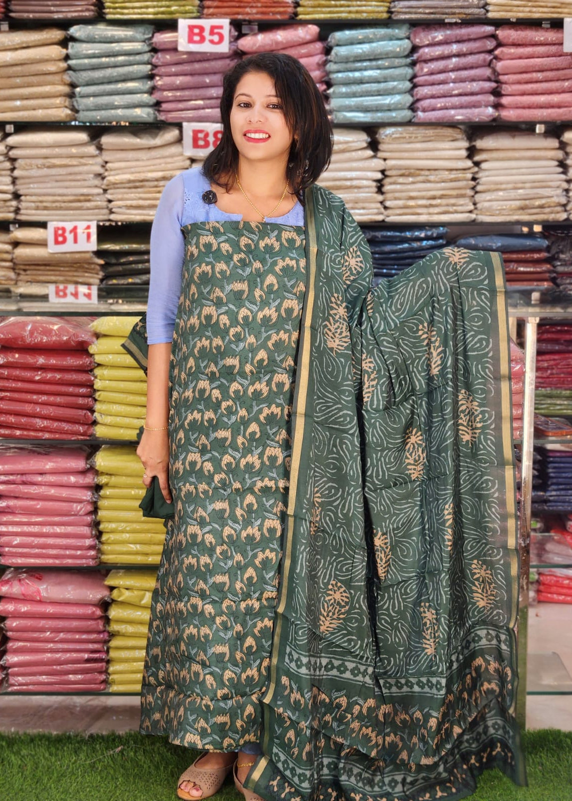 HIGHLY DEMANDED MAHESWARI SILK SALWAR SUITS @1199/- N2838