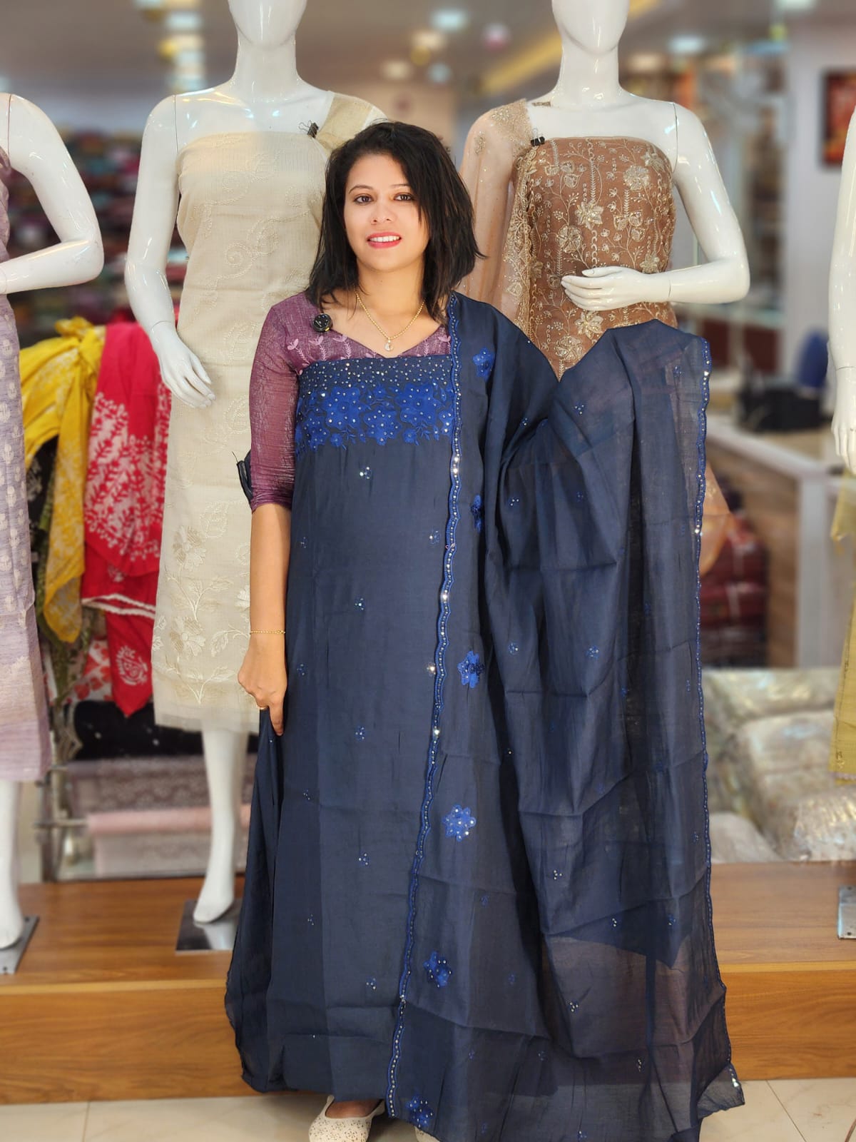 AWESOME MUL CHANDERI  SALWAR SUITS @1299/- N2793