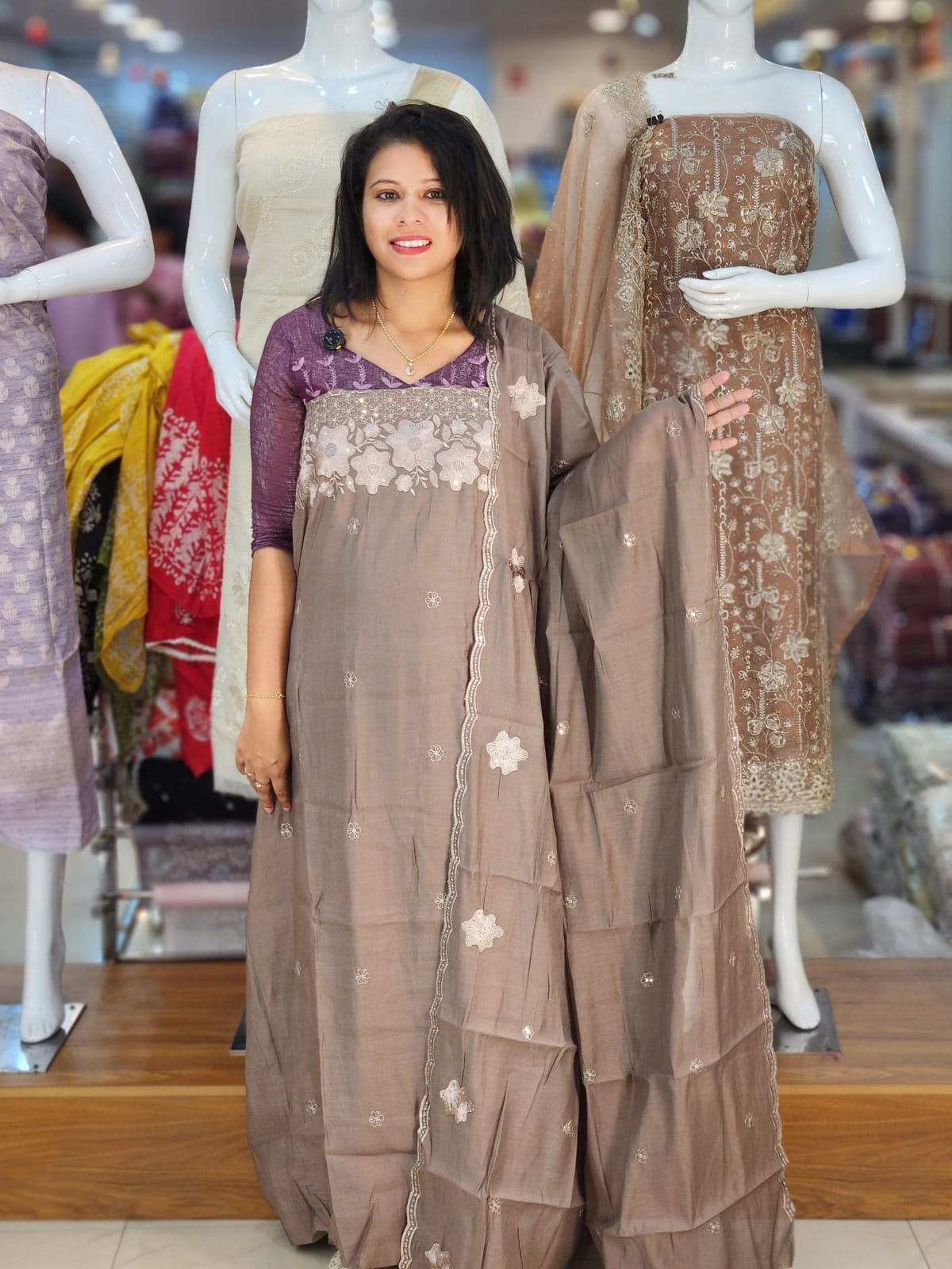 AWESOME MUL CHANDERI  SALWAR SUITS @1299/- N2793