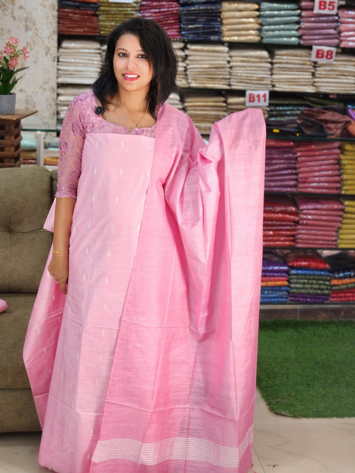 STYLISH SEMI TUSSER SALWAR SUITS @999/-  N2844