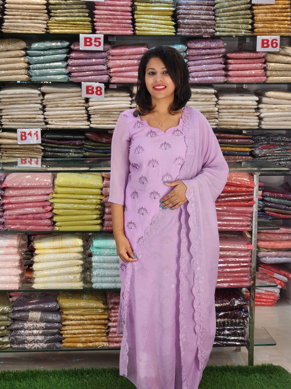 STYLISH MUL SHIFFON SALWAR SUITS @1340/- N2819