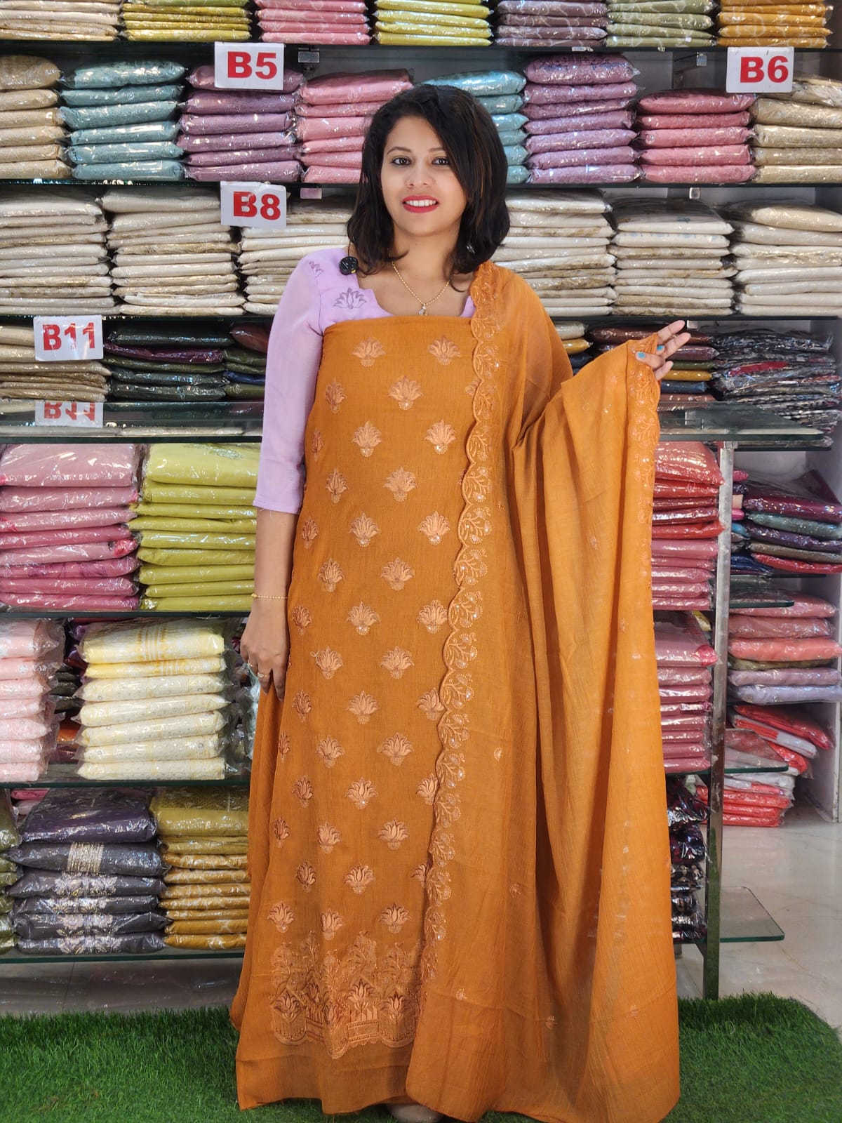 STYLISH MUL SHIFFON SALWAR SUITS @1340/- N2819