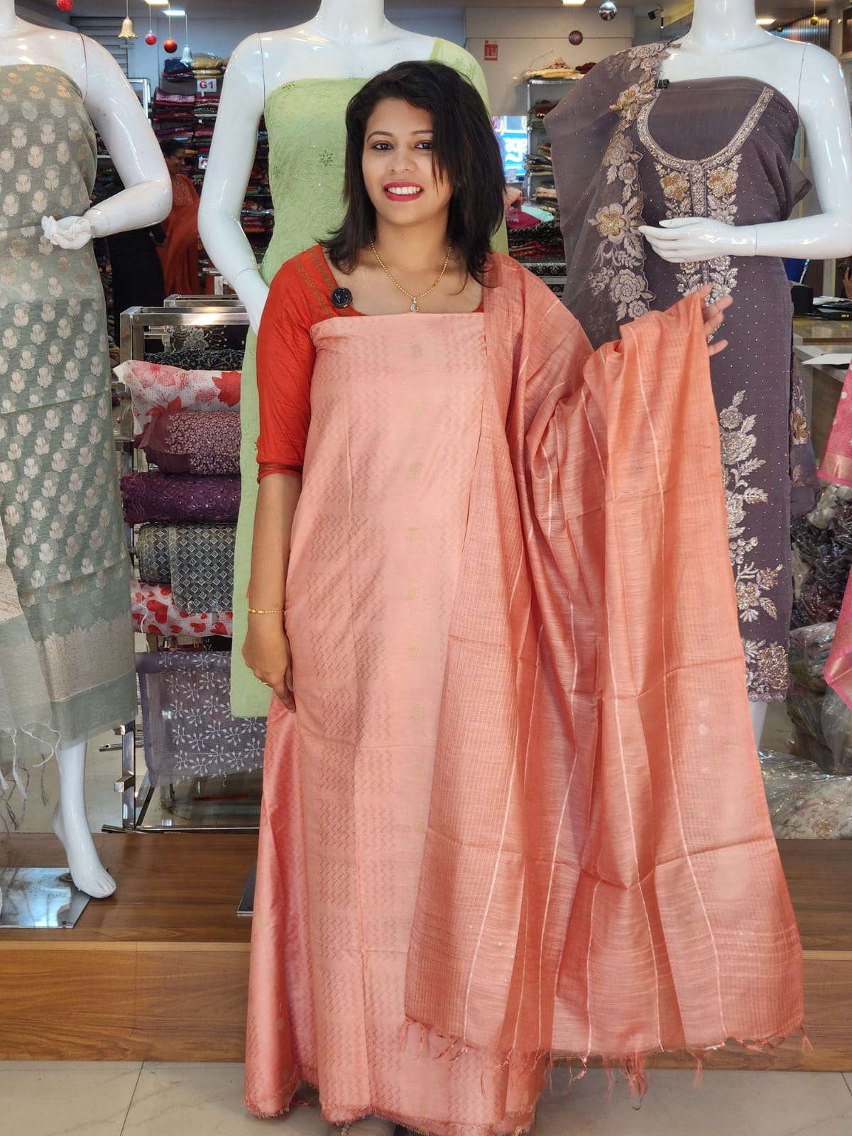 STYLISH SEMI TUSSER SALWAR SUITS @999/- N2805