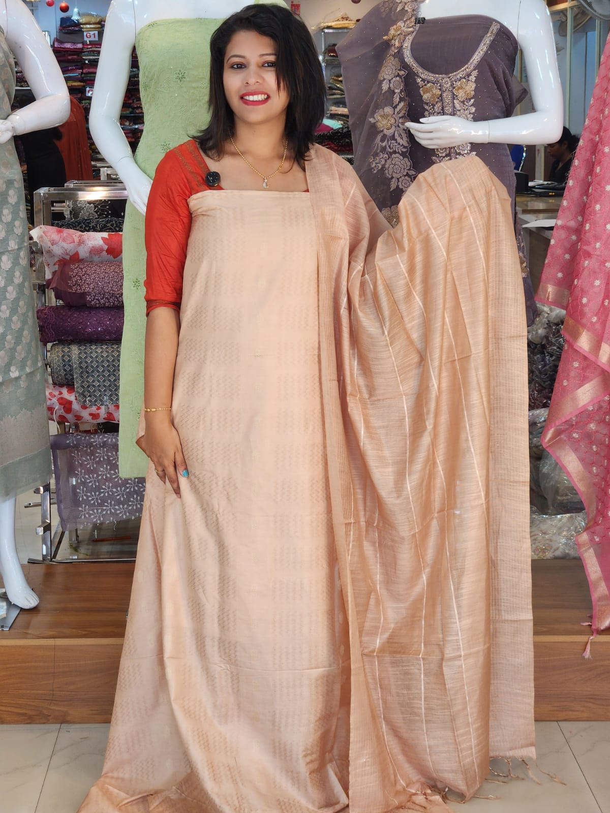 STYLISH SEMI TUSSER SALWAR SUITS @999/- N2805